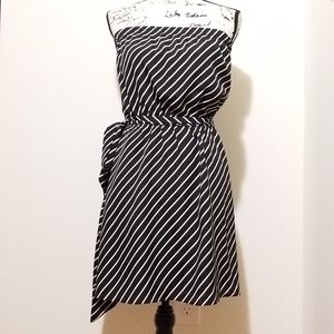Express strapless dress black & whi…